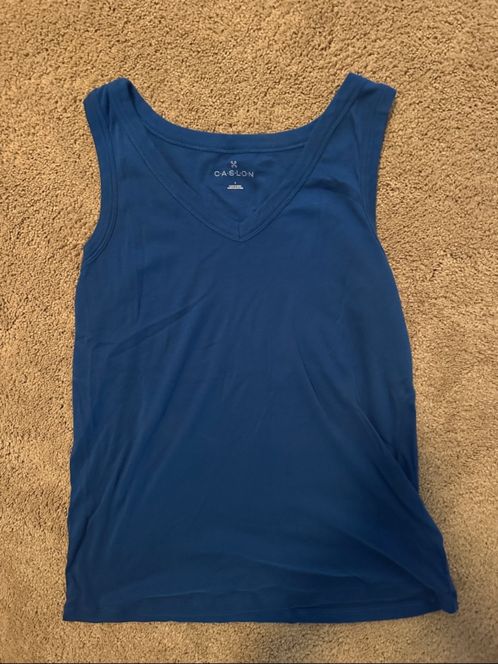 Caslon Royal Blue V-Neck Tank Top